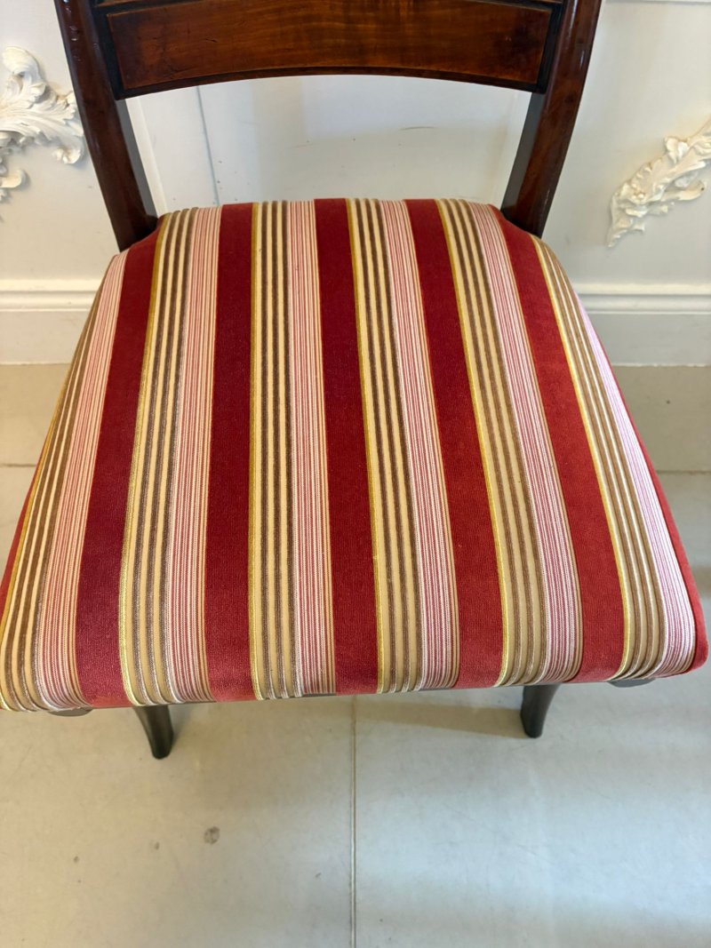 Antique Regency Mahogany Dining Chairs Set of Eight Including Two Carvers Scroll Arms - Image 12